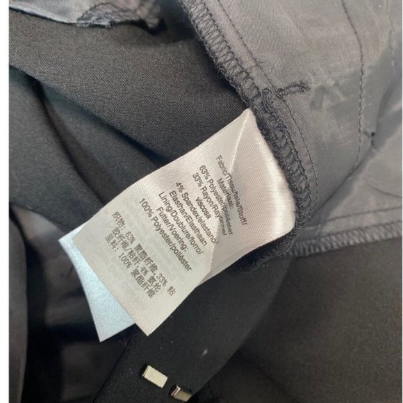 DKNY Black Essex Slim-Leg Dress Pants Black 2 - Picture 6 of 6